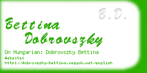 bettina dobrovszky business card